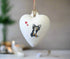 Chihuahua Ceramic Heart Bauble